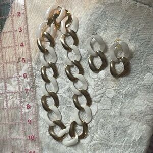 Earrings and necklace